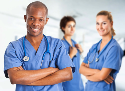 Medical multiethnic team