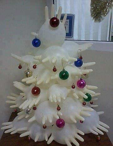 Christmas tree made by nurses