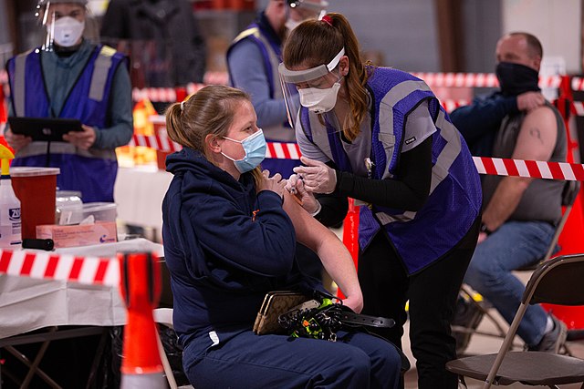 Photo: Administering Covid Vaccines