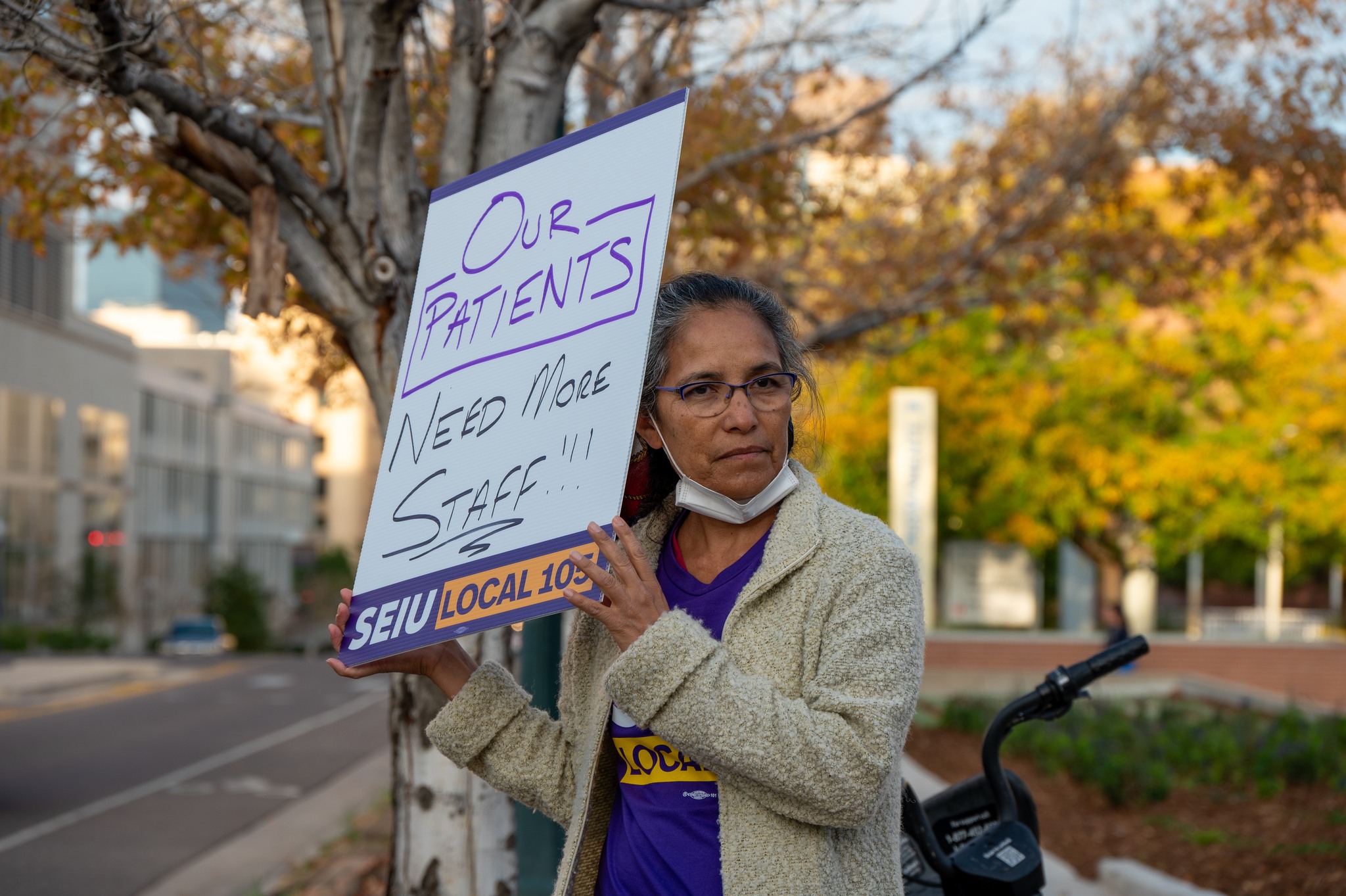 Another view of Kaiser Permanente workers during the October 2023 strike