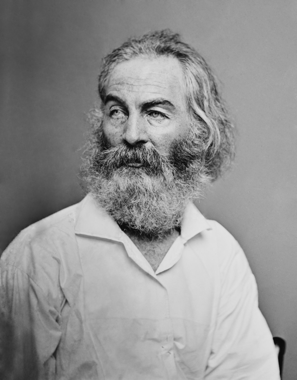 Walt Whitman (photograph by Matthew Brady)